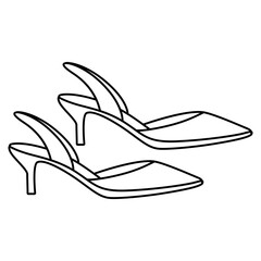 high heels shoes icon logo
