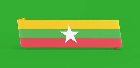 Myanmar Flag Banner