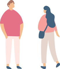 Obraz premium People talking flat silhouette. Conversation