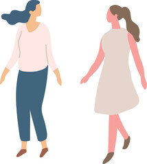 People talking  flat silhouette. Conversation