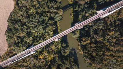 Railway bridge over river