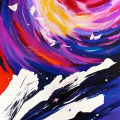 abstract watercolor background with splashes created with generative ai technology