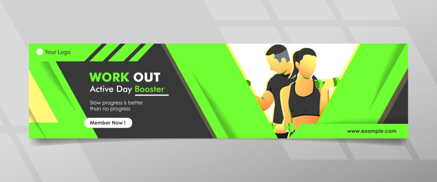 Sporty Green Colored Banner Design