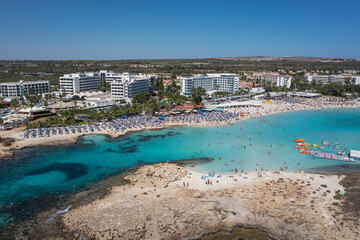 Fototapeta premium Nissi Island next to Nissi beach in Ajia Napa resort in Cyprus island country