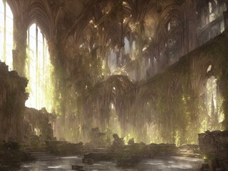 inside the cave created with generative ai technology