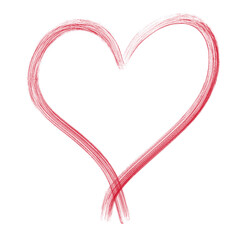 Red Heart doodle isolated