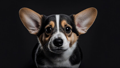 young dog, pembroke welsh corgi, generative AI