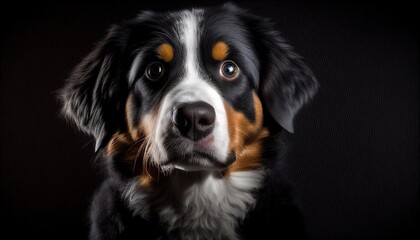 young dog, bernese mountain dog, generative AI