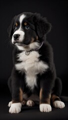 young dog, bernese mountain dog, generative AI
