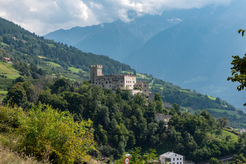 Fototapeta na wymiar Path of the canals in Sluderno Val Venosta, South Tyrol Italy