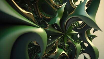 Abstract green modern elegant design. Generative AI