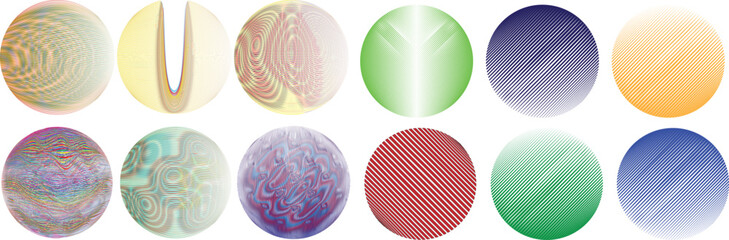 Set of spheres . Lines constructed transparent sphere .Vector  .Technology sphere Logo . Design element for posters, social media, templates, flyers, brochures . Abstract trendy transparent circles