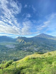 Fototapeta premium View from Pergasingan Hill, East Lombok.