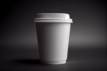 A white paper coffee cup for various espresso drinks. Generative AI.
