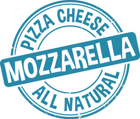 Mozzarella Cheese Rubber Stamp