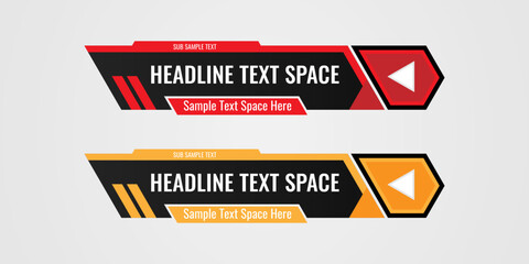 Fototapeta premium lower third template Breaking News TV Screen Bars Banners Headlines