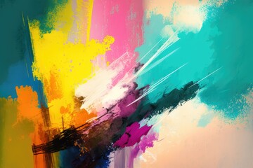 abstract background made with colorful oil colors