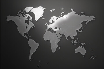 Obraz na płótnie Canvas World map with earth globe in cartoon Generative AI