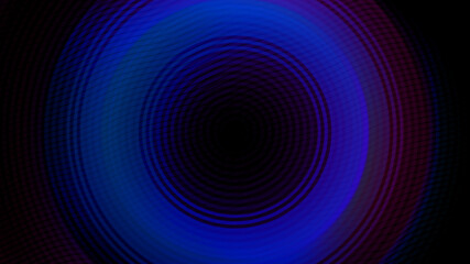 Digital Glow Colored Circles Stripes in Center Abstract Motion Background