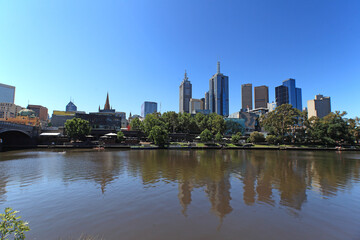 Obraz na płótnie Canvas Melbourne central business district (Melbourne CBD), Australia