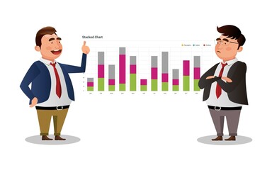  Business man talking about stock market