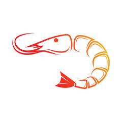 Shrimp logo vector icon