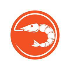 Shrimp logo vector icon