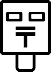 郵便ポストのかわいいアイコンイラスト