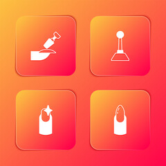 Set Milling cutter for manicure, , Nail and icon. Vector