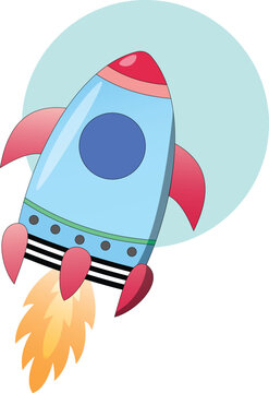 rocket in space illlustration