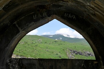 summer landscape around Amberd Fortress, Armenia