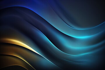 Dark blue background. Abstract blurry colors wave. Generative AI