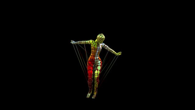 Party Dancer 3D Animation With Alpha Video