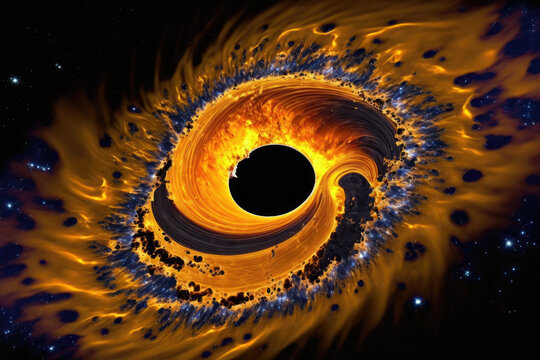 space based black hole. This image's components were provided by NASA. Generative AI