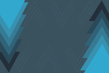 geometric banner with blue triangles on grey background