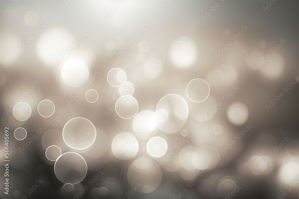 Poster a blurry photo of a blurry background with a lot of circles on it and a light in the middle of the p