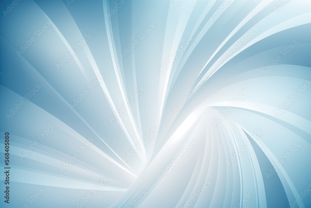 Poster a blue and white abstract background with a spiral design in the middle of the image and a light blu