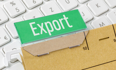 A brown file folder labeled Export