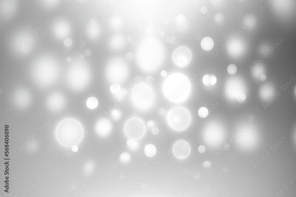 Poster a blurry photo of a white background with lots of small circles of light in the middle of the image 