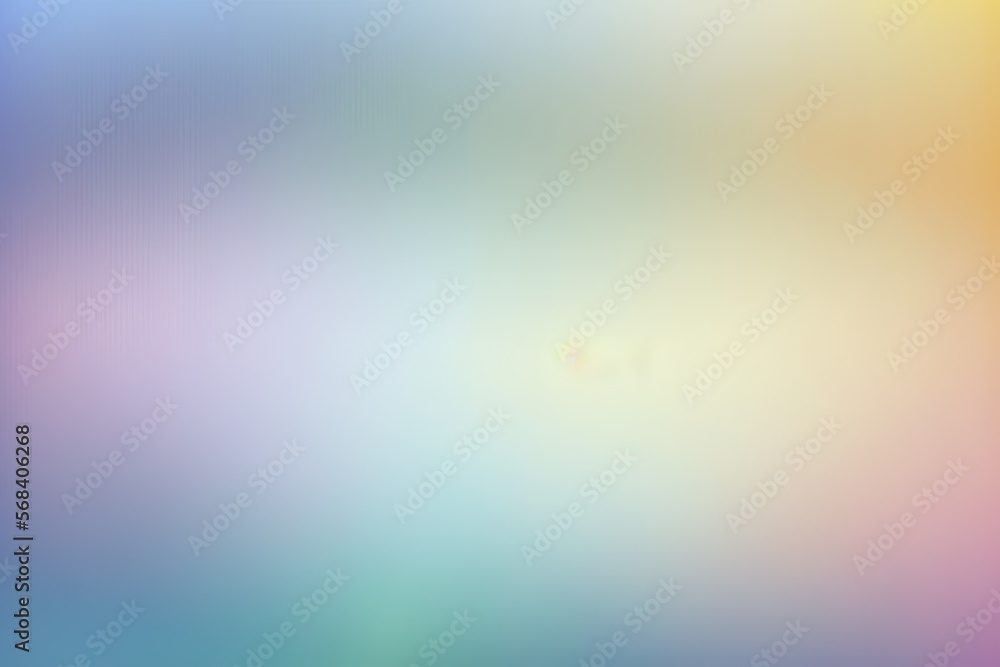 Poster a blurry image of a rainbow colored background with a white circle in the middle of the image and a 