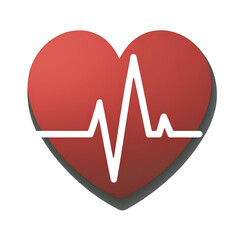 Heartbeat flat icon 
