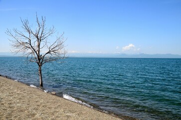 Fototapeta na wymiar beautiful shore of Lake Sevan, Armenia