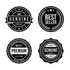 Classic Vintage Retro Premium Vector Badge, Emblem, Logo, Label, Sticker, Stamp, Symbol, Seal, Banner Frame Collection Set