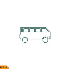 Icon vector graphic of Bus line