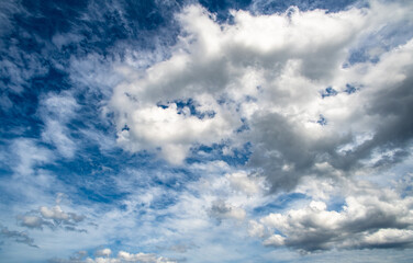 Highly detailed blue cloudy sky background