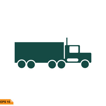 Icon vector graphic of container truck