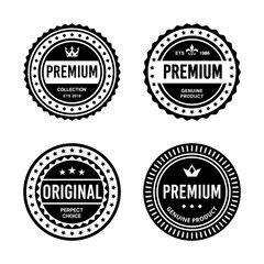 Obraz premium Classic Vintage Retro Premium Vector Badge, Emblem, Logo, Label, Sticker, Stamp, Symbol, Seal, Banner Frame Collection Set