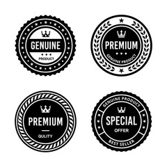 Fototapeta premium Classic Vintage Retro Premium Vector Badge, Emblem, Logo, Label, Sticker, Stamp, Symbol, Seal, Banner Frame Collection Set