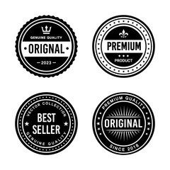 Obraz premium Classic Vintage Retro Premium Vector Badge, Emblem, Logo, Label, Sticker, Stamp, Symbol, Seal, Banner Frame Collection Set