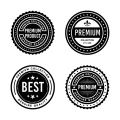 Obraz premium Classic Vintage Retro Premium Vector Badge, Emblem, Logo, Label, Sticker, Stamp, Symbol, Seal, Banner Frame Collection Set